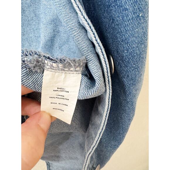 Superdown Oversized Denim Shirt Jacket Size Small Light Wash Casual Layering - Picture 5 of 5